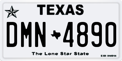 TX license plate DMN4890