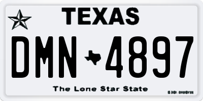 TX license plate DMN4897