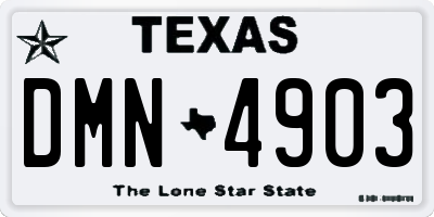 TX license plate DMN4903
