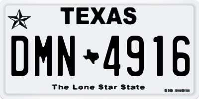 TX license plate DMN4916