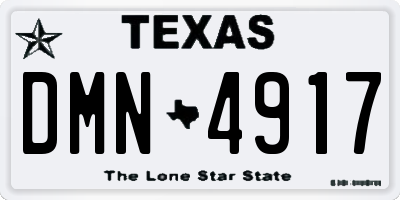 TX license plate DMN4917