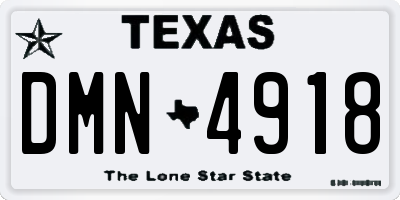 TX license plate DMN4918