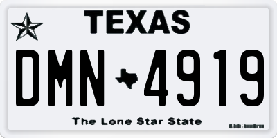 TX license plate DMN4919