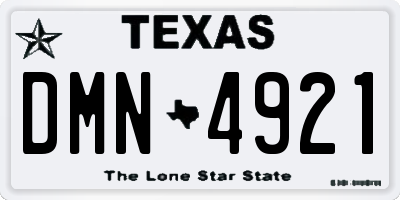 TX license plate DMN4921