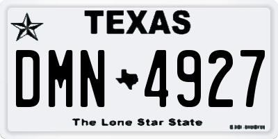 TX license plate DMN4927