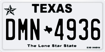 TX license plate DMN4936
