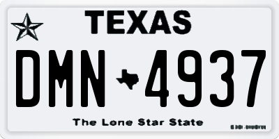 TX license plate DMN4937