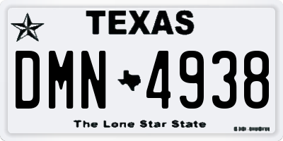 TX license plate DMN4938