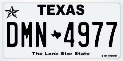TX license plate DMN4977
