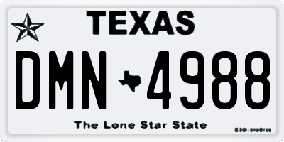 TX license plate DMN4988