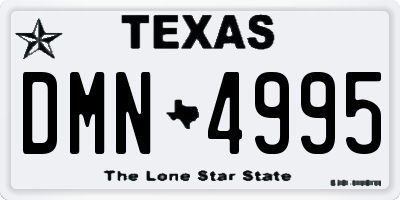 TX license plate DMN4995