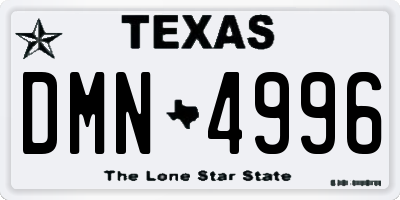 TX license plate DMN4996