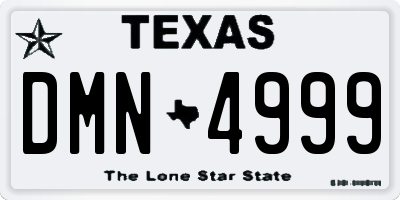 TX license plate DMN4999