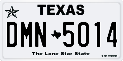 TX license plate DMN5014