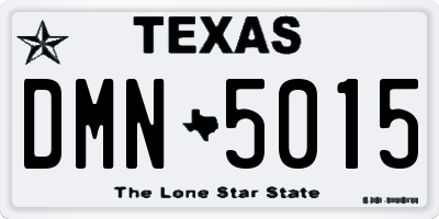 TX license plate DMN5015