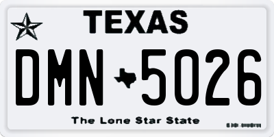 TX license plate DMN5026