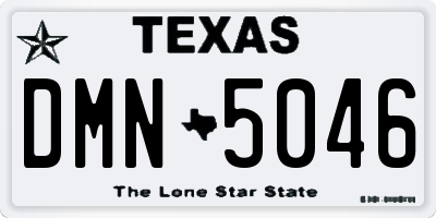 TX license plate DMN5046