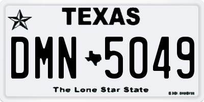 TX license plate DMN5049