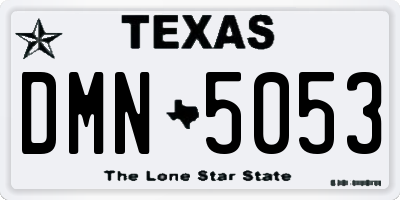 TX license plate DMN5053