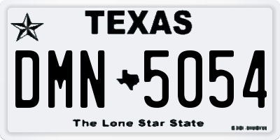 TX license plate DMN5054