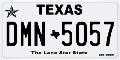 TX license plate DMN5057