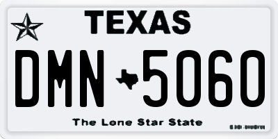 TX license plate DMN5060