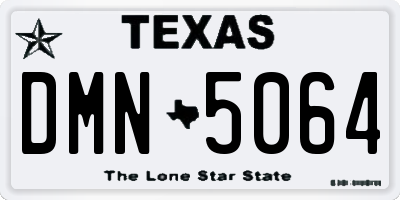 TX license plate DMN5064