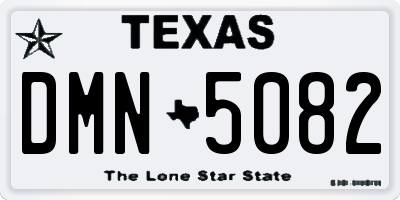 TX license plate DMN5082