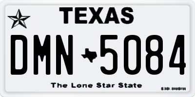 TX license plate DMN5084
