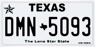 TX license plate DMN5093