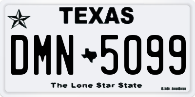TX license plate DMN5099