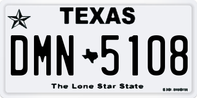 TX license plate DMN5108