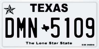 TX license plate DMN5109