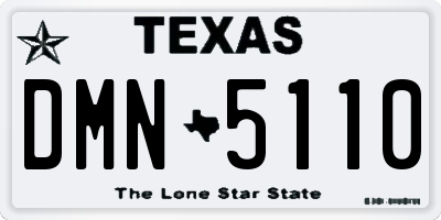 TX license plate DMN5110