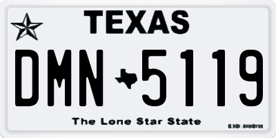 TX license plate DMN5119