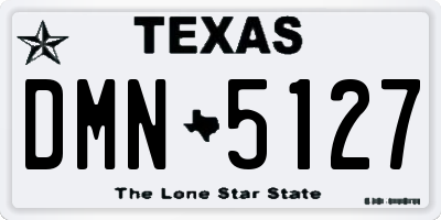 TX license plate DMN5127