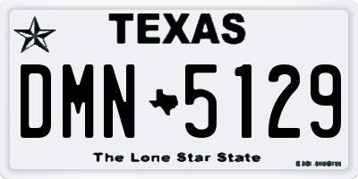 TX license plate DMN5129