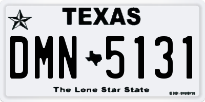TX license plate DMN5131
