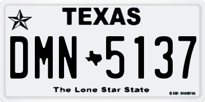 TX license plate DMN5137
