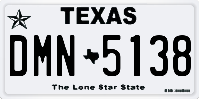 TX license plate DMN5138