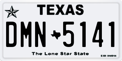 TX license plate DMN5141