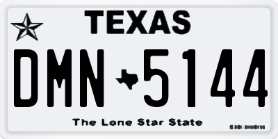 TX license plate DMN5144
