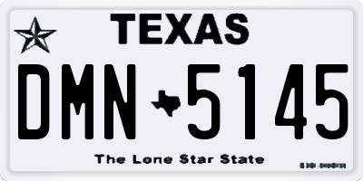 TX license plate DMN5145