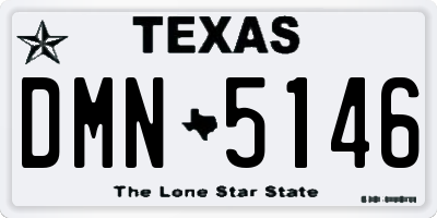TX license plate DMN5146