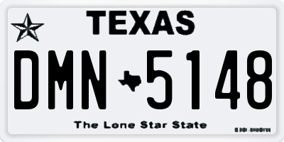 TX license plate DMN5148