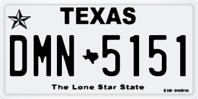 TX license plate DMN5151