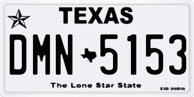 TX license plate DMN5153