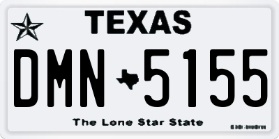 TX license plate DMN5155