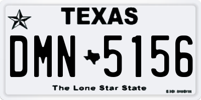 TX license plate DMN5156