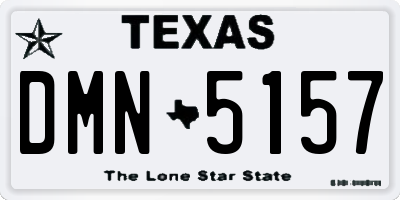 TX license plate DMN5157